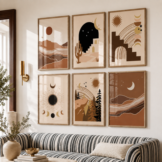 Brwonish Boho Set Of Six