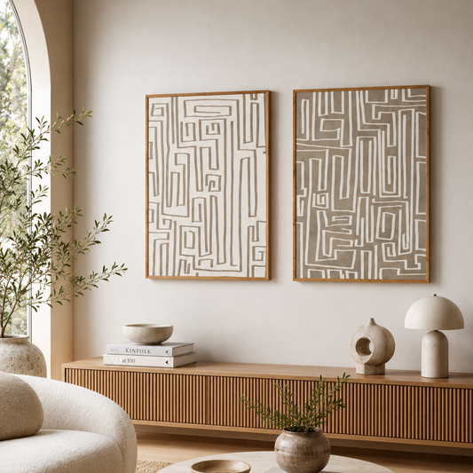 Wavy Pattern Set Of Two