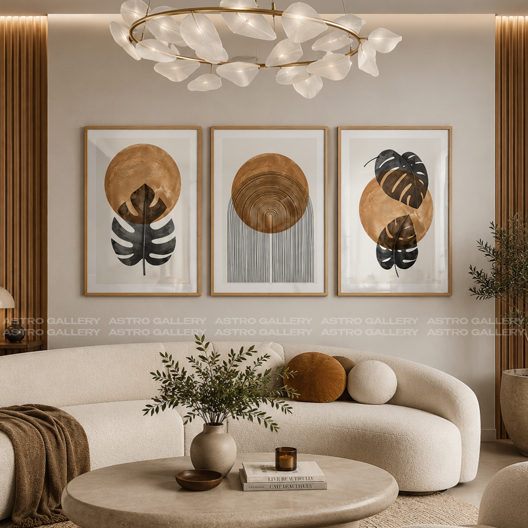Floral Beige Set Of Three